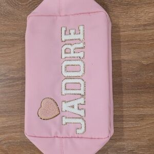 Pink makeup bag